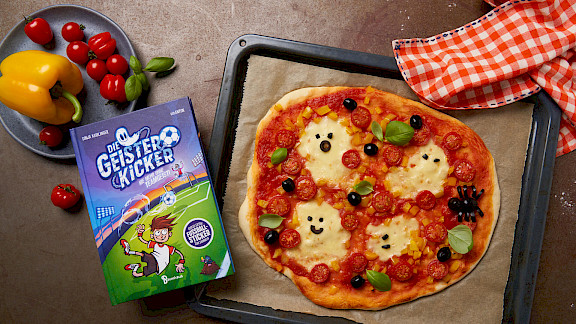 Geisterpizza zu Halloween