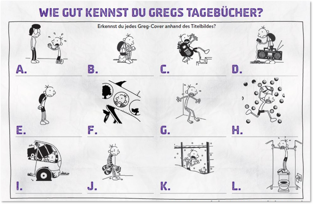 Gregs Tagebuch Coverquiz