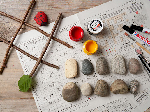 Material zum Basteln eines Tic-Tac-Toe
