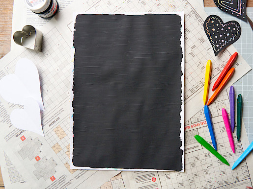 Schritt 3: Die schwarze Farbe trocknen lassen - fertig
