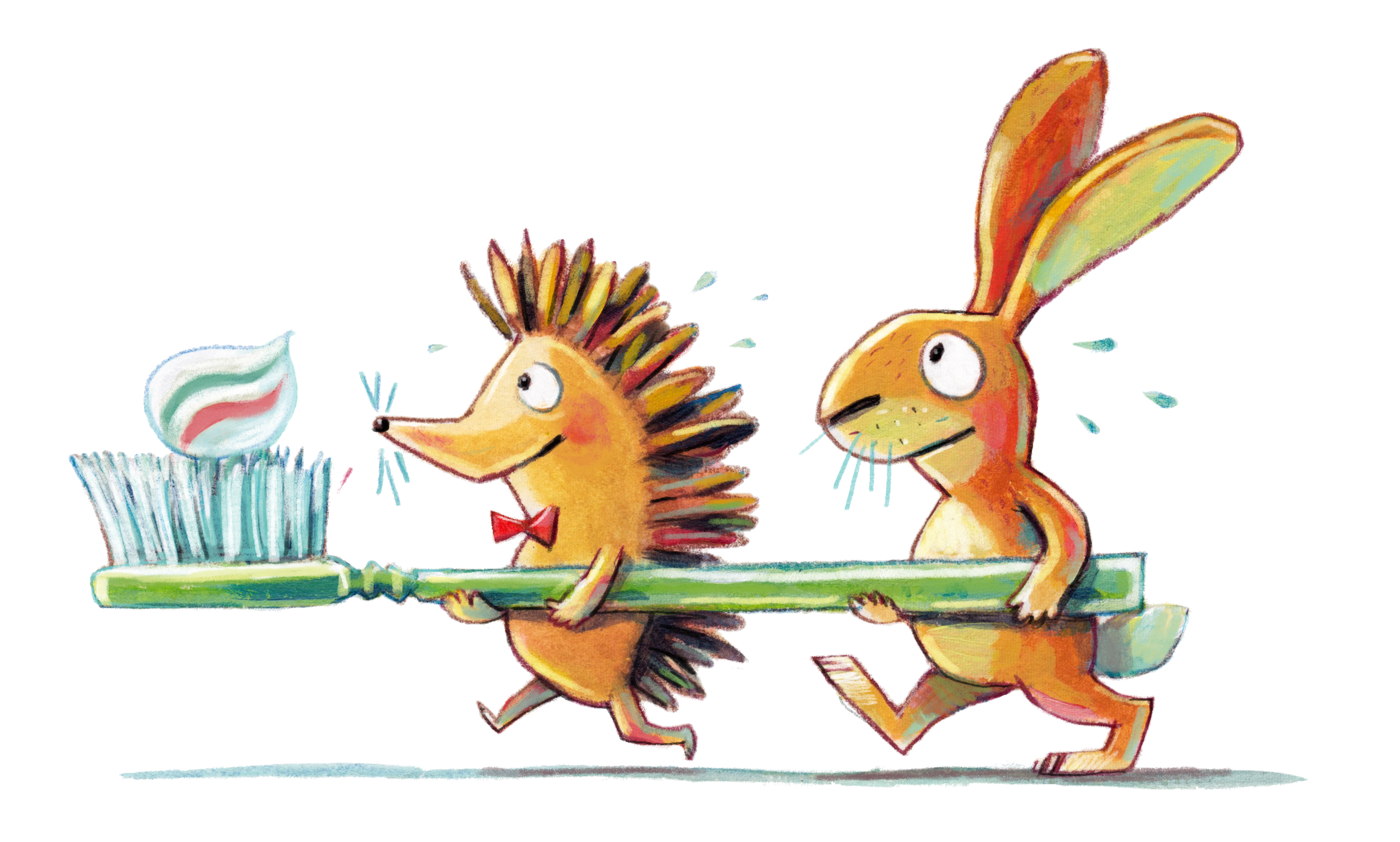 Ignaz Igel mit Zahnbürste