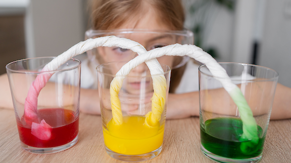 Kinder-Experiment: Das wandernde Wasser
