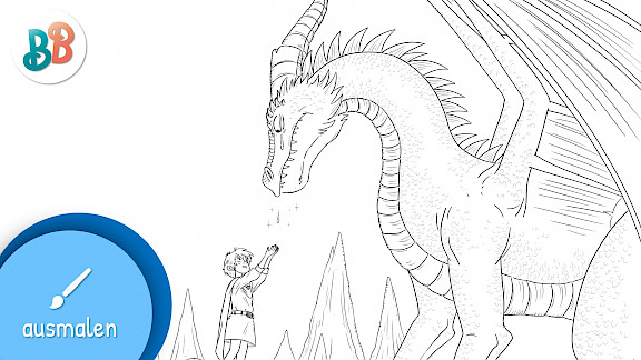 Drachen ausmalen | Halloween-Ausmalbilder