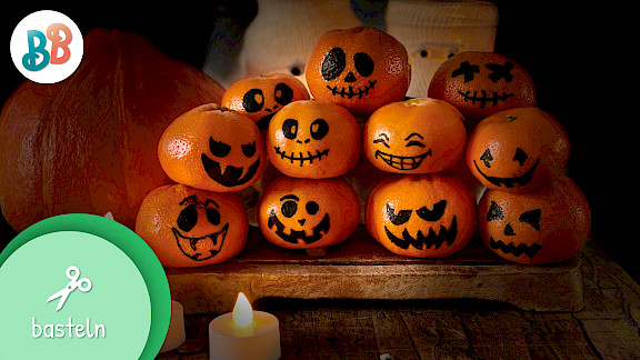 Halloween-Mandarinen | Halloween-Bastelideen für Kinder