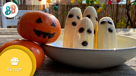 Bananengeister basteln | Halloween-Bastelideen für Kinder