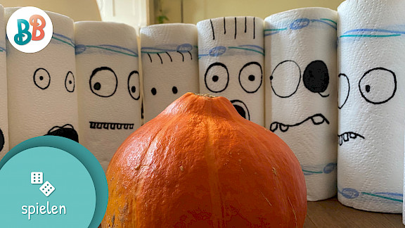 Geister-Kegeln | Halloween-Spiele für Kinder