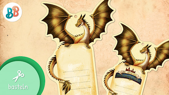 Drachen-Geschenkanhänger basteln