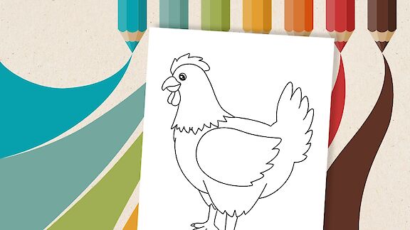 Huhn Ausmalbild