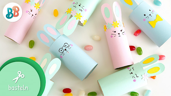 Osterfiguren aus Klopapierrollen basteln | Basteln zu Ostern