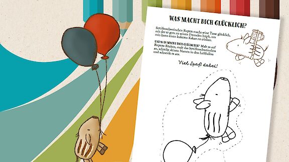 Mister O'Lui mit Ringelsocken ausmalen