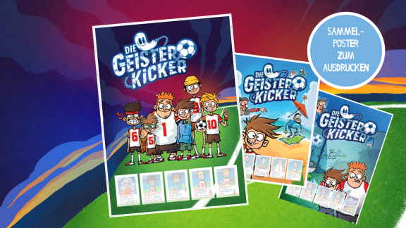 Sticker-Sammelposter: Die Geisterkicker