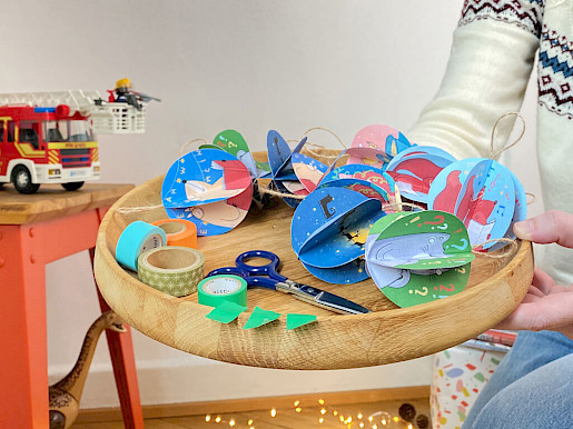 Material für Weihnachtsbaum basteln