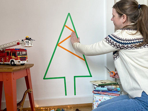 Schritt 3: Mitte des Weihnachtsbaumes füllen